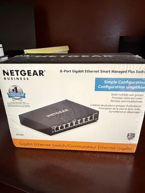 NETGEAR Business 8-Port Gigabit Ethernet Smart Managed Plus Switch NEW